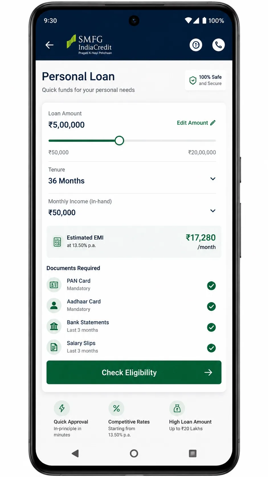 Personal loan application